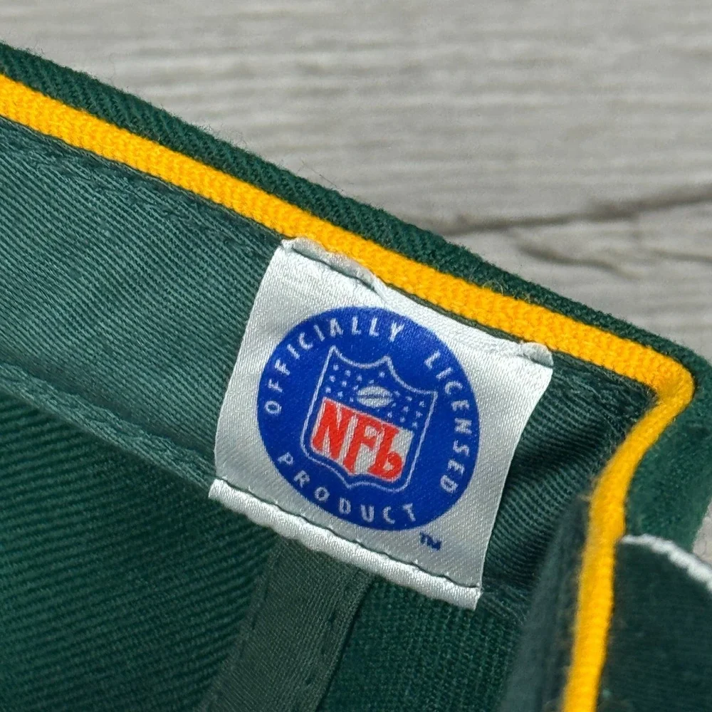 Vintage Green Bay Packers Hat Cap Strapback Adjustable Nfl American‎ Needle New